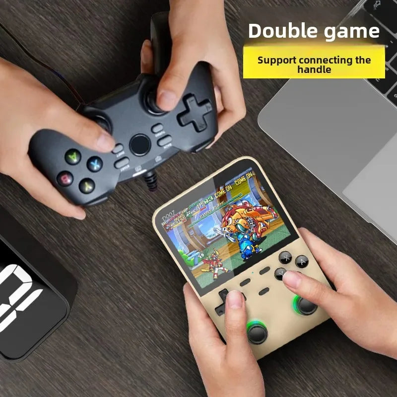 D007 PLUS Retro Handheld Game Console 3.5 Inch Screen RK3326 Linux OS Systems Emulator Build-in 10000+ Games for PS1/PSP/DC/N64/