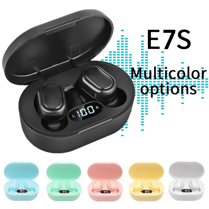 E7S TWS Fone Bluetooth Earphones 5.2 Wireless Headphones Noise Cancelling Earbuds with Mic Wireless Bluetooth Headset