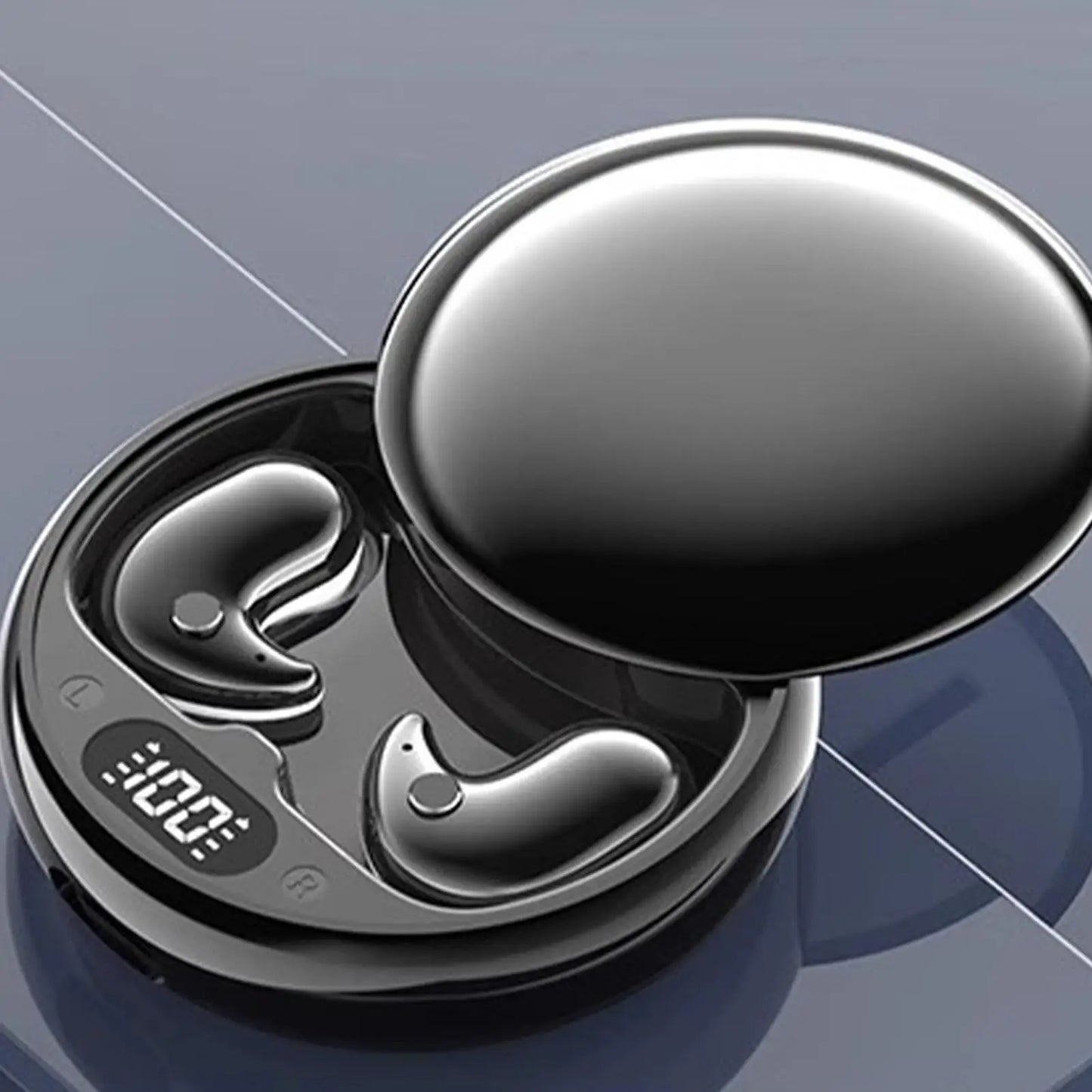 Wireless Earbuds Small Earbuds Invisible Headphones For Sleeping Rechargeable Ear Buds LED Display Earplug For Men Women Call