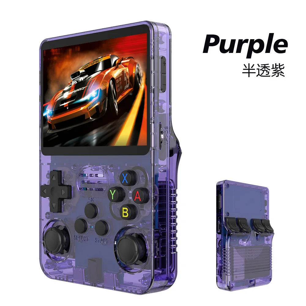 R36S 64G Retro Handheld Game Console Linux System 3.5Inch IPS Screen Portable Pocket Video Player 2 Joystick 64G Kid Gift
