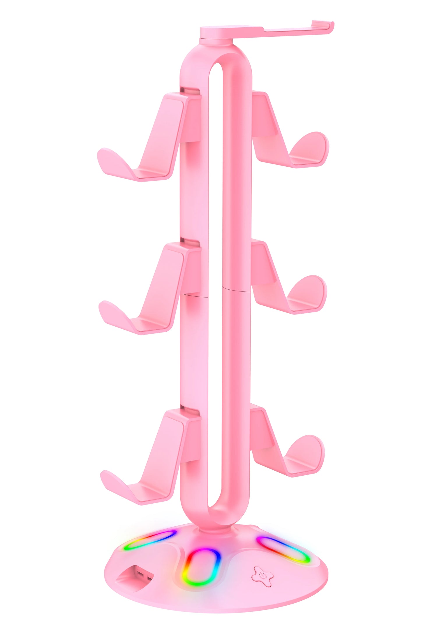 Universal Game Accessories with USB Hub RGB Game Controller Stand Desktop Headset Hanging Holder for Switch PS5 Xbox Controller