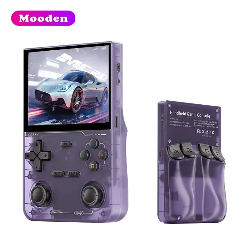 L K36 Handheld Game Console 3.5 Inch Screen Linux System 64g 15000 Game Classic Portable Retro R36S Handheld Game Console