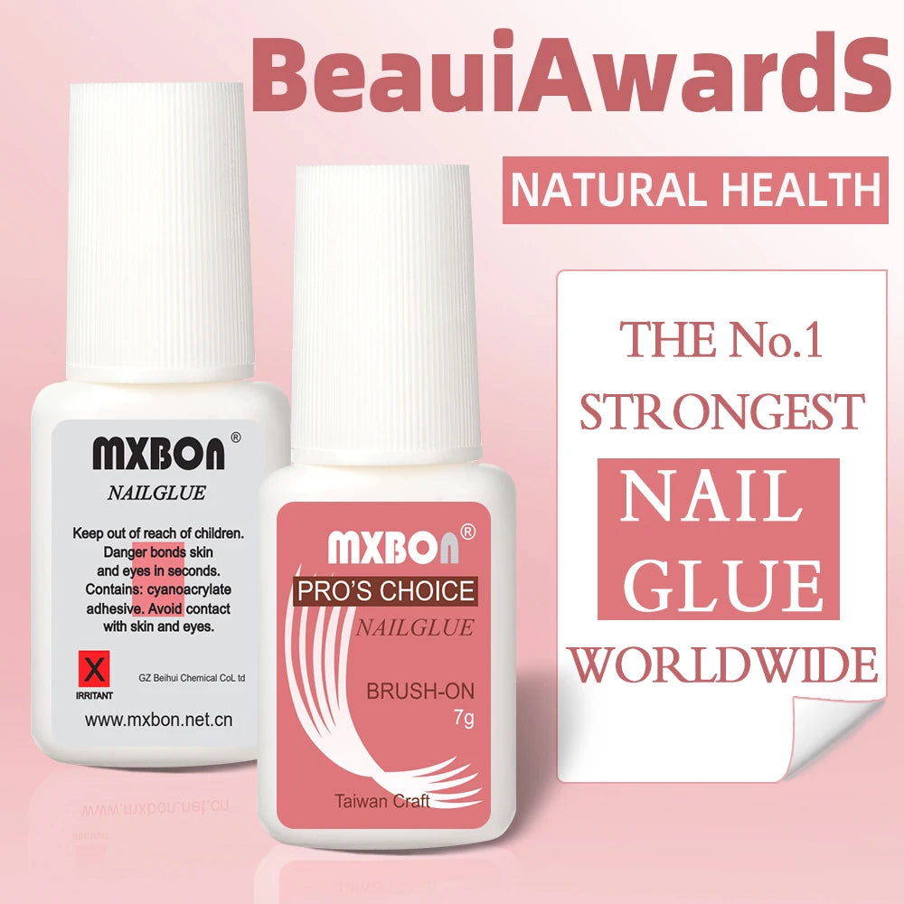 1Bottle Quick Dry Nail Glue 7/8g False Super-Strong Nail &Nail Rhinestones Glue With Brush Professional Acrylic Manicure Glue #*