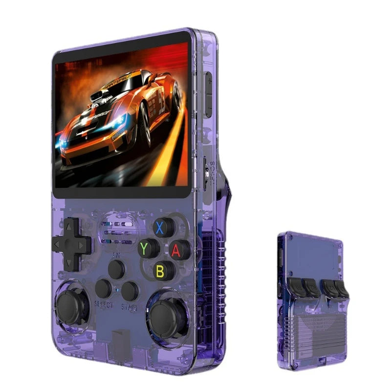 R36S 64G Retro Handheld Game Console Linux System 3.5Inch IPS Screen Portable Pocket Video Player 2 Joystick 64G Kid Gift