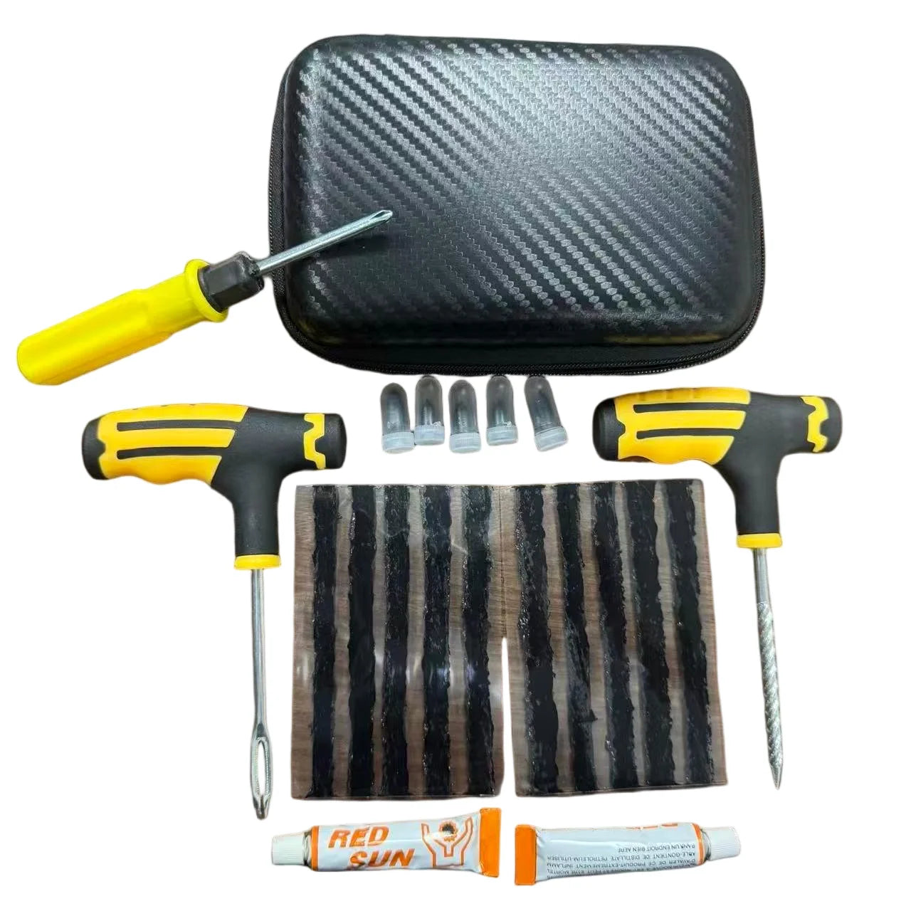 Universal Emergency Plug Flat Tire Repair Kit to Fix Punctures,Professional Heavy Duty Motorcycle Emergency Tool Car Accessories