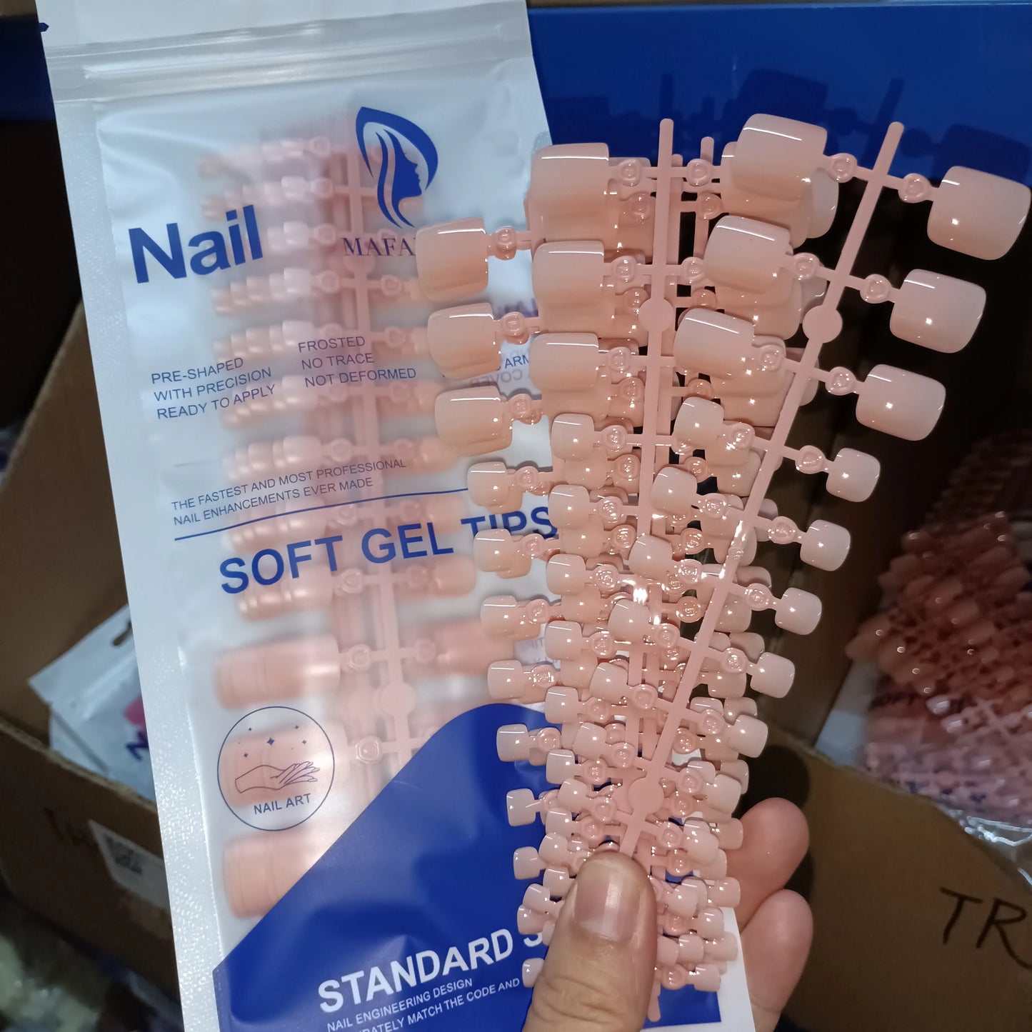 120pcs Square ToeNail Tips - Short French Tip Press On Toenails Pink Soft Gel Toe Nail Tips Full Cover Fake Toe Nail Extensions