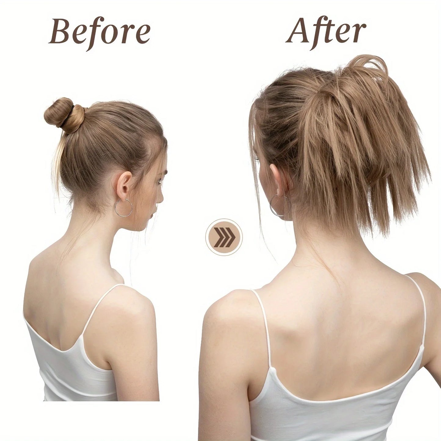 Synthetic Messy Bun Hair Donut,Curly Scrunchie Hair Bun,Synthetic Fiber Hair Extensions for Women,Messy Bun Maker for Quick&Easy