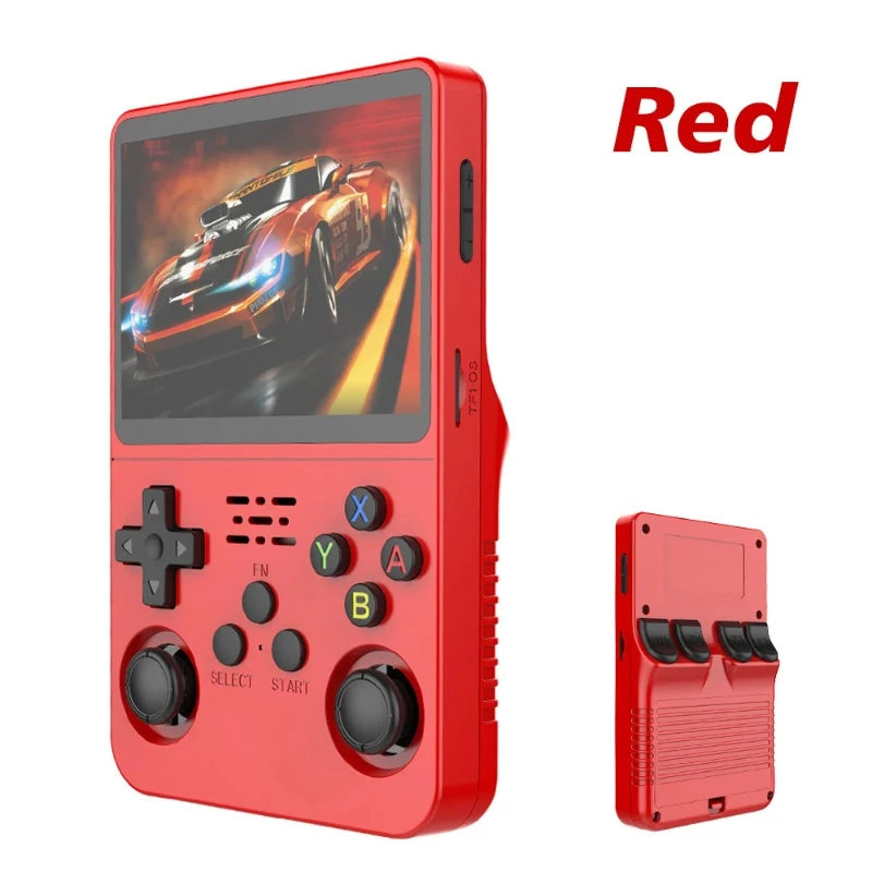 R36S 64G Retro Handheld Game Console Linux System 3.5Inch IPS Screen Portable Pocket Video Player 2 Joystick 64G Kid Gift