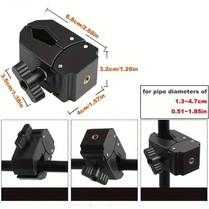 Flexible Adjustable Mic Stand Phone Holder with Gooseneck Clamp for Most Smartphones,Ideal for Recording & Live Streaming