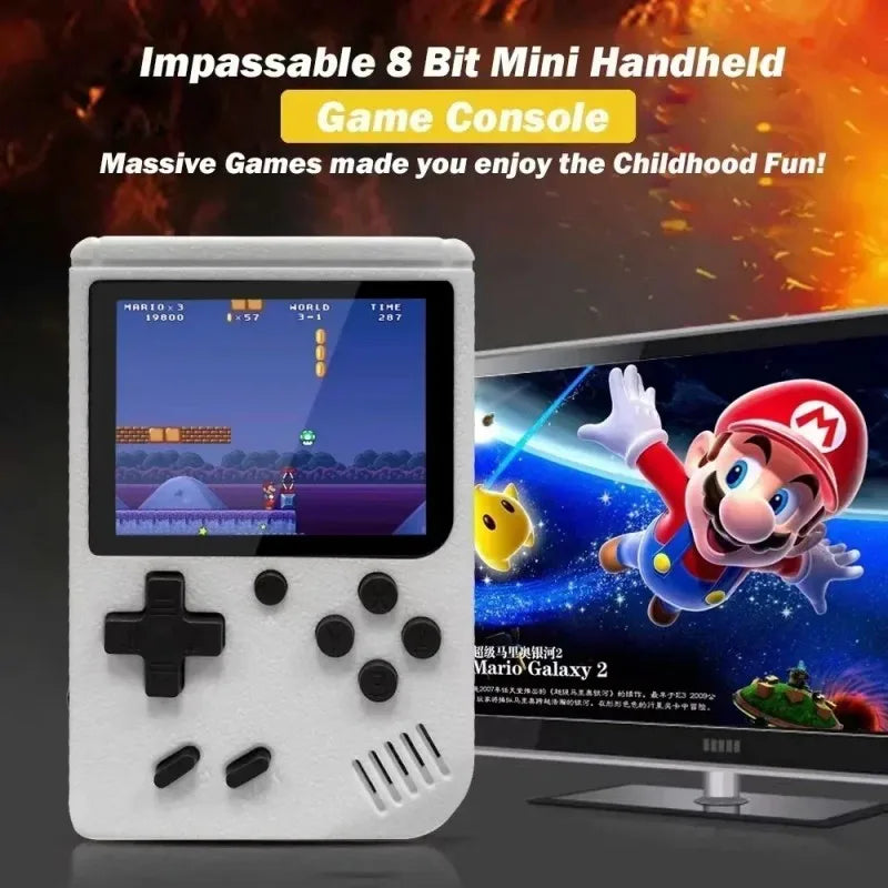 Portable Retro Mini Video Game Console 8-Bit Handheld Game Player Built-in 500 Games AV Out Game Console Valentine's Day Gift